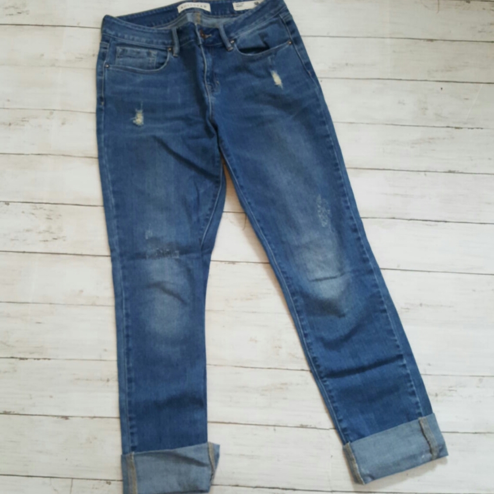 Bullhead jeans low rise skinny cuff distressed juniors size 7